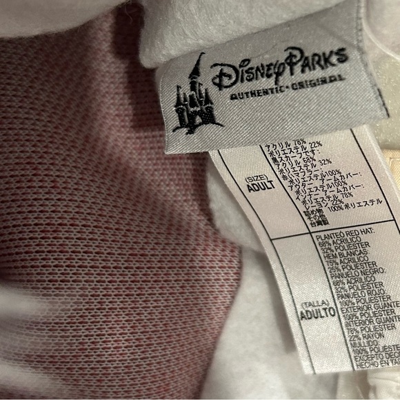 Disney Parks Mickey Mouse Holiday Hat and Mittens, Gloves Attached Adult - Picture 5 of 5